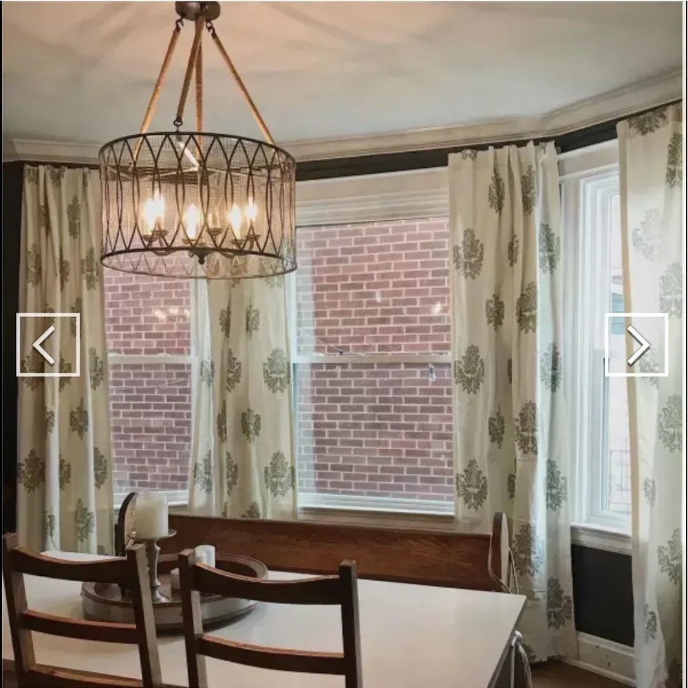 Like new Ballard designs drapes 4 108”long Bingham Printed Damask Draper… - Picture 2 of 12